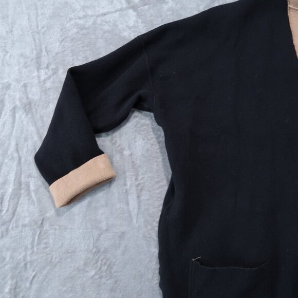 J Jill Sweater Womens Beige L Open Cardigan Knit Reversible Pockets Stretch - Picture 5 of 16